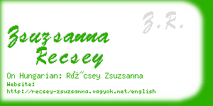 zsuzsanna recsey business card